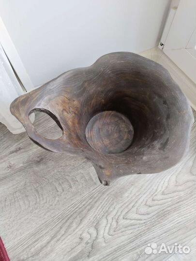 Интерьерная чаша (ваза) из дерева