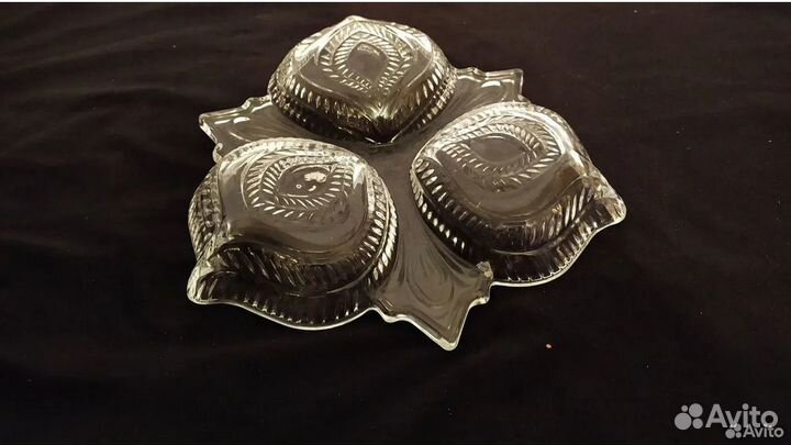 Менажница стеклянная новая