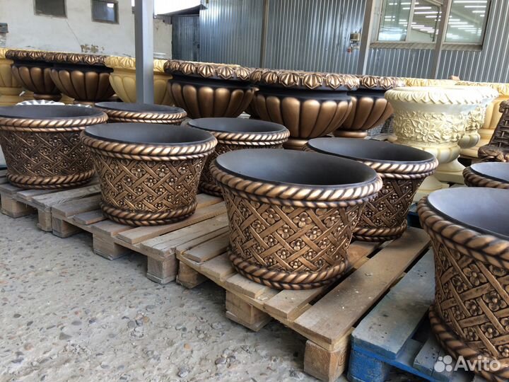 Вазон для цветов из бетона