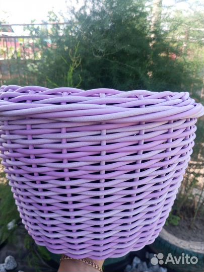 Кашпо из искусственного ротанга, 10л