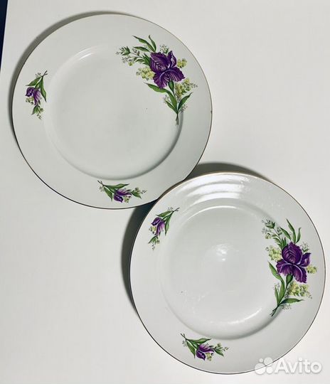 Фарфоровое блюдо Дулево 35,5 см 1988 года