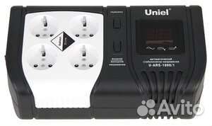 Стабилизатор напряжения Uniel U-ARS-1000/1 чер/бел
