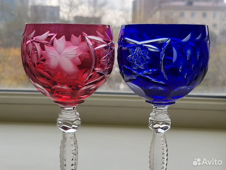 Цветной хрусталь Бокалы Annаhüttе Германия