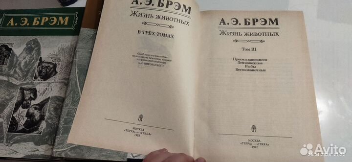 Книги Брэм Жизнь животных и Фабр Жизнь насекомых