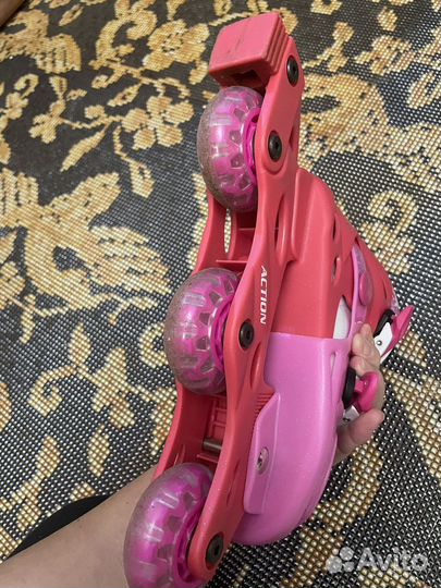 Роликовые коньки детские раздвижные размер 31-34