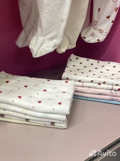 Муслиновая пеленка для новорожденных