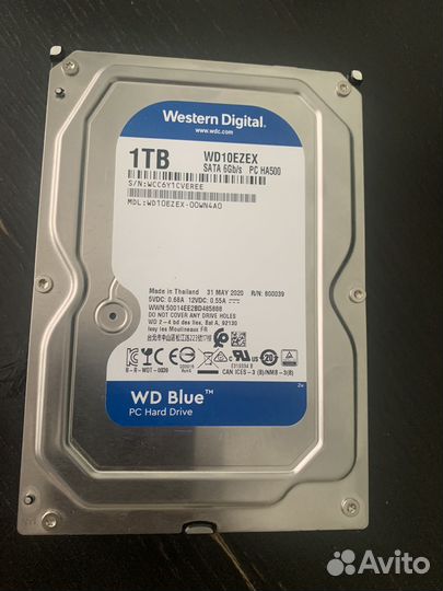 Жесткий диск WD blue 1 tb
