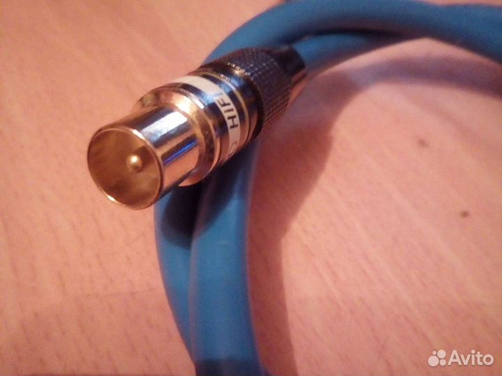 Кабель RCA hifi синий 75 Ом и AUX Jack 3.5мм