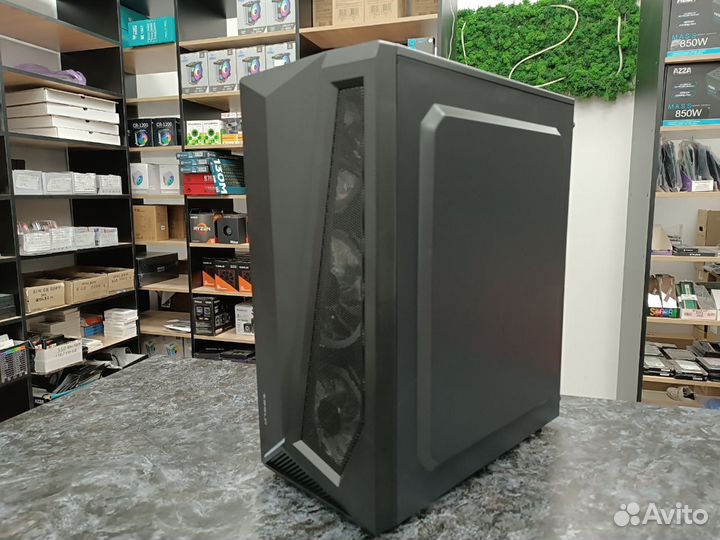 Корпус tesla TSL-100, ATX, чёрный, 4xRGB FAN