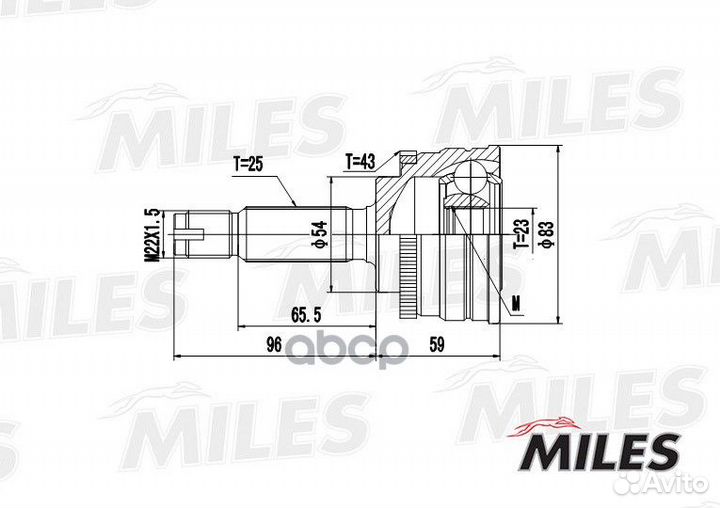 Шрус наружный GA20252 Miles