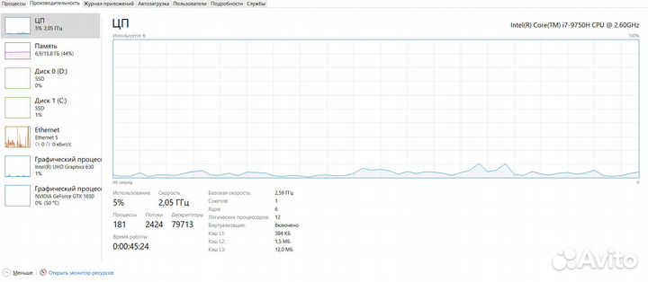 Игровой ноутбук dell G3 3590