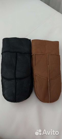 Мужские натуральные дублёные(овчина) варежки