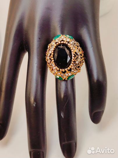 Роскошное винтажное кольцо бижутерия Италия