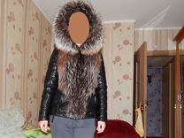 �Продаю кожаную куртку с мехом чернобурки 2в1 обмен