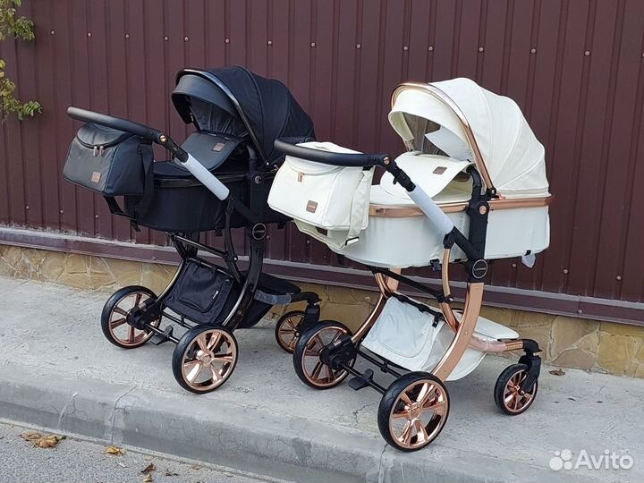 Коляска 2в1 Новая Кожа супер Стиль (выбор)