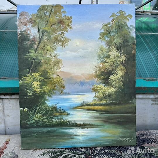 Картина маслом на холсте А Спиридонов 1999 (сзр)