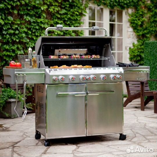 Газовый гриль Weber Summit S-670 GBS, серебристый