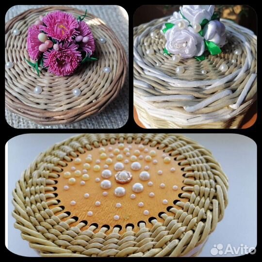 Шкатулочки плетеные