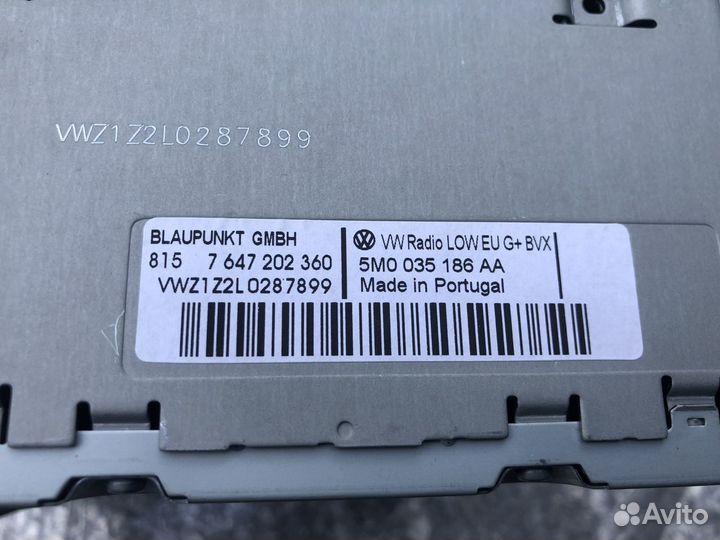 Магнитола Volkswagen Tiguan, Polo 10-20