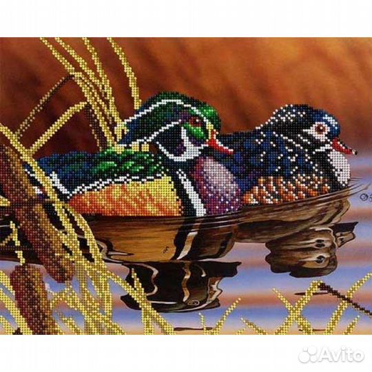 Схема для вышивки бисером Уточки