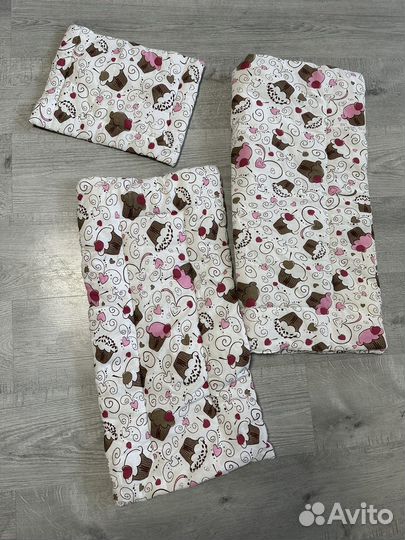 Комплект в коляску подушка матрасик и одеяло