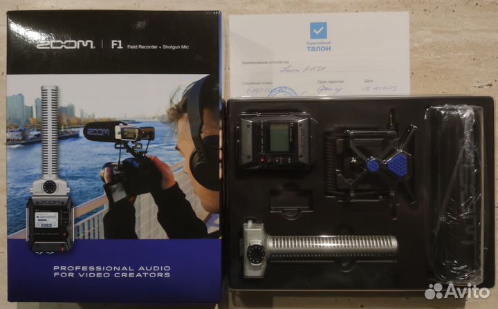 Рекордер Zoom F1-SP новый, с микрофоном пушкой
