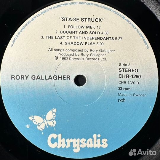 Rory Gallagher – Stage Struck (Швеция 1980г.)