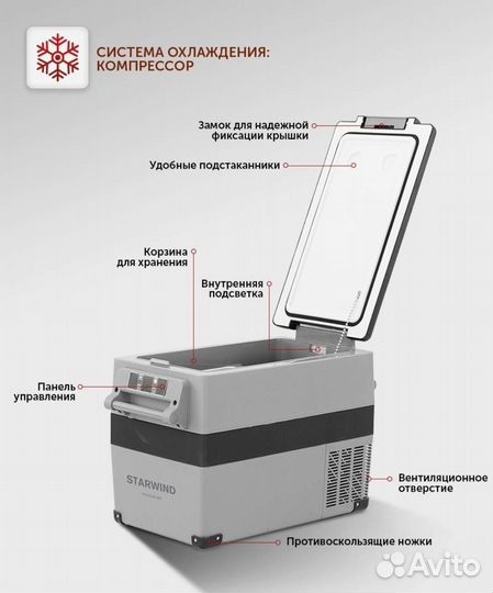 Автохолодильник Starwind Mainfrost M8 45л