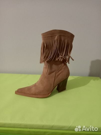 Сапоги женские натуральная замша деми