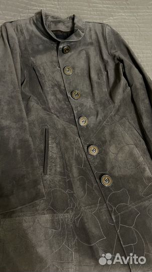Замшевый плащ натуральный винтаж