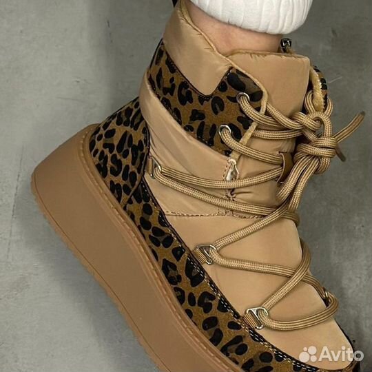 Ботинки женские с мехом Дутики Highlander