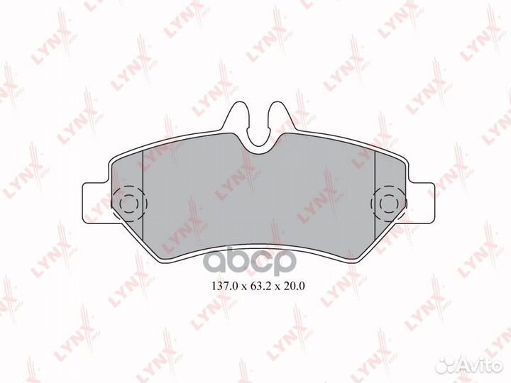 Колодки тормозные дисковые зад BD5342 lynxauto