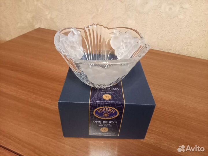 Хрустальная ваза чехия, новая