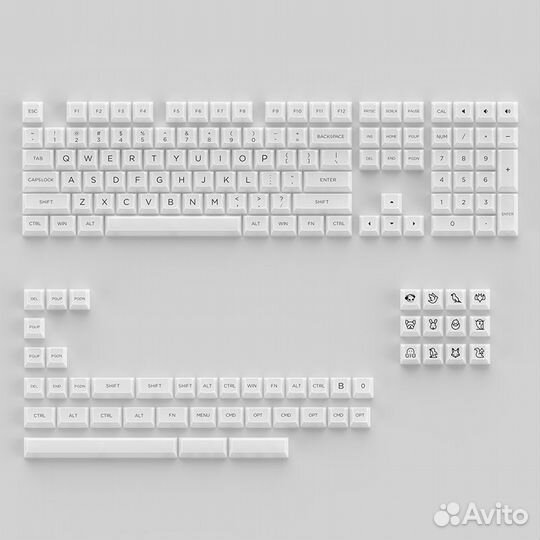 Кейкапы ASA Clear Keycap Set V2 White