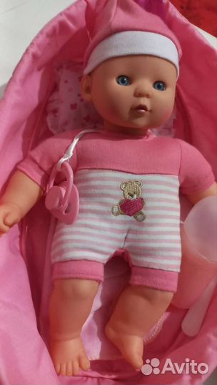Кукла пупс с переноской и аксессуарами