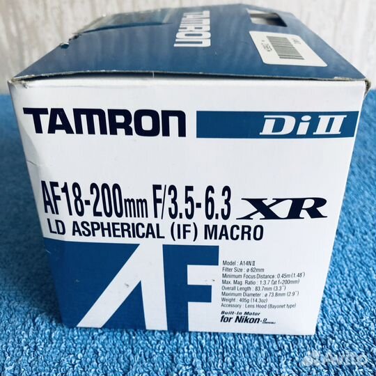 Объектив Tamron AF 18-200mm f/3.5-6.3 XR Nikon