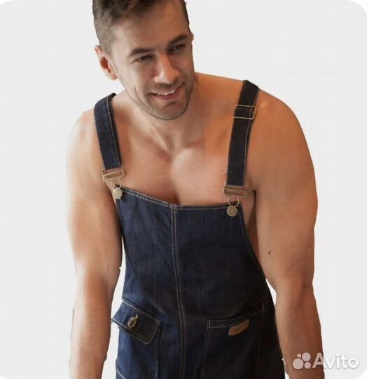 Фартук джинсовый унисекс хлопок