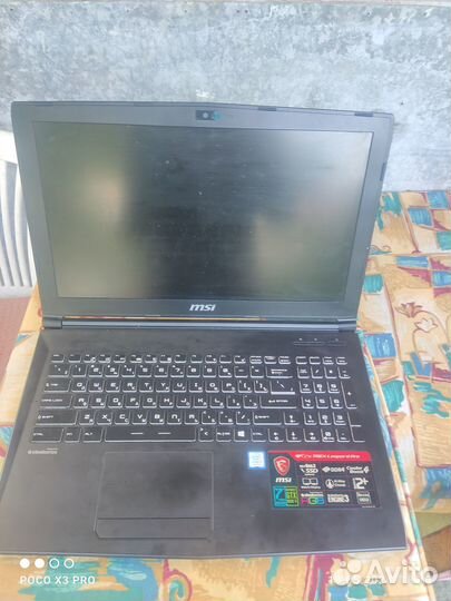 MSI GP62M 7REX-1657RU i7 7700 gtx1050ti