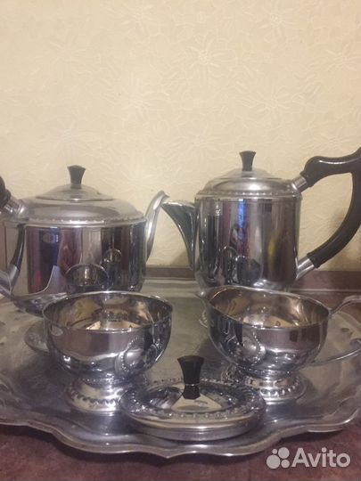 Мельхиоровый кофейно-чайный набор