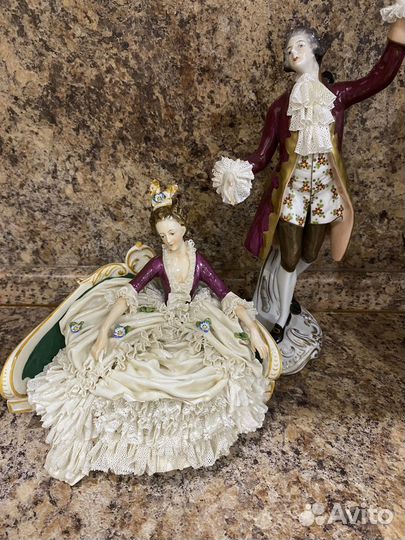 Парные статуэтки Volkstedt (Älteste Volkstedter)