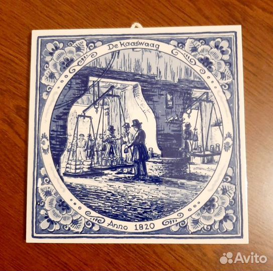 Старинный изразец. Дельфт. Голландия