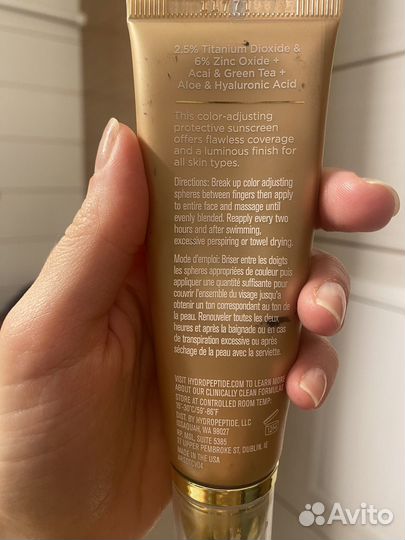 Hydropeptide крем spf 30 с тоном/spf 50 без тона