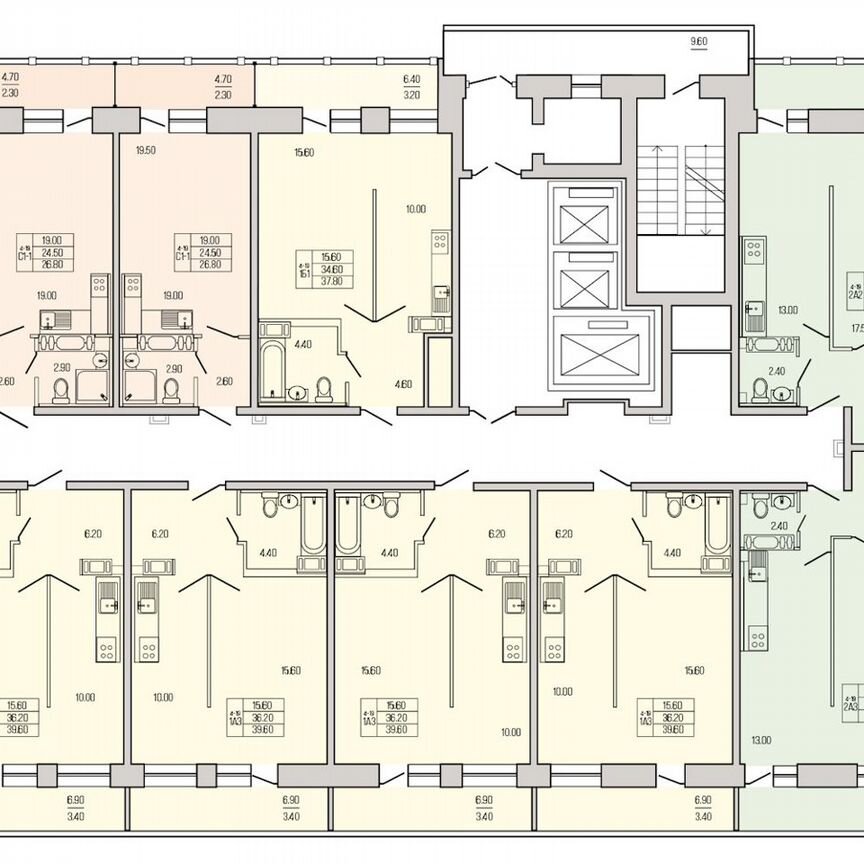 1-к. квартира, 37,8 м², 9/19 эт.