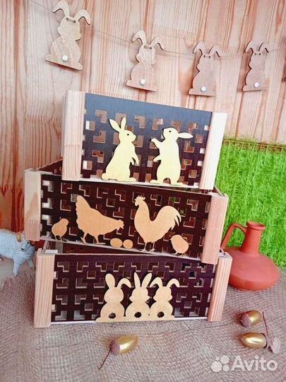 Ящик деревянный подарочный