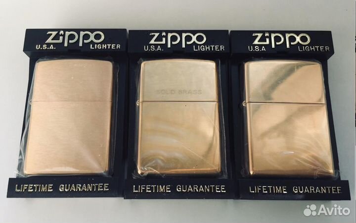 Zippo brass - латунные зажигалка 1997 года