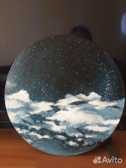 Картина маслом (круглый холст)