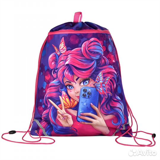 Мешок для обуви девушка С телефоном, 62936