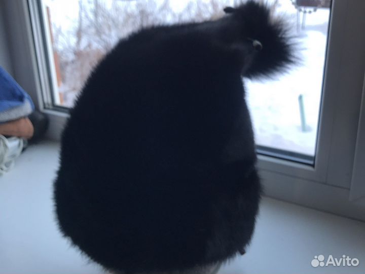 Шапка норковая женская черная