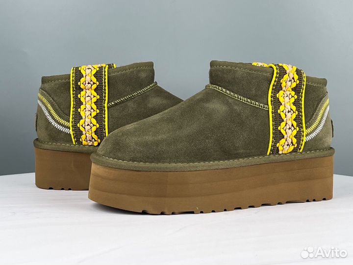 Угги на платформе UGG Ultra Mini Platform Braid