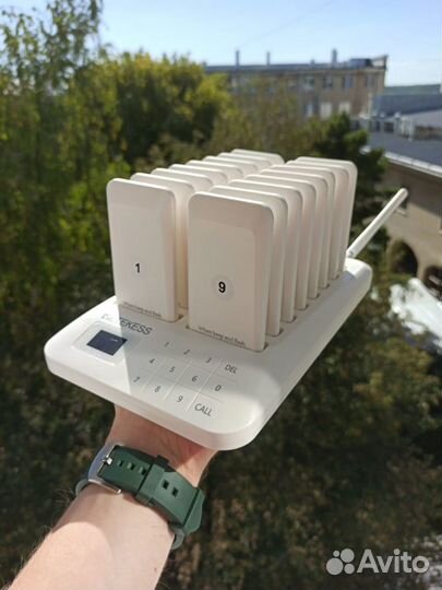 Система вызова на 16 пейджеров для фаст-фуда